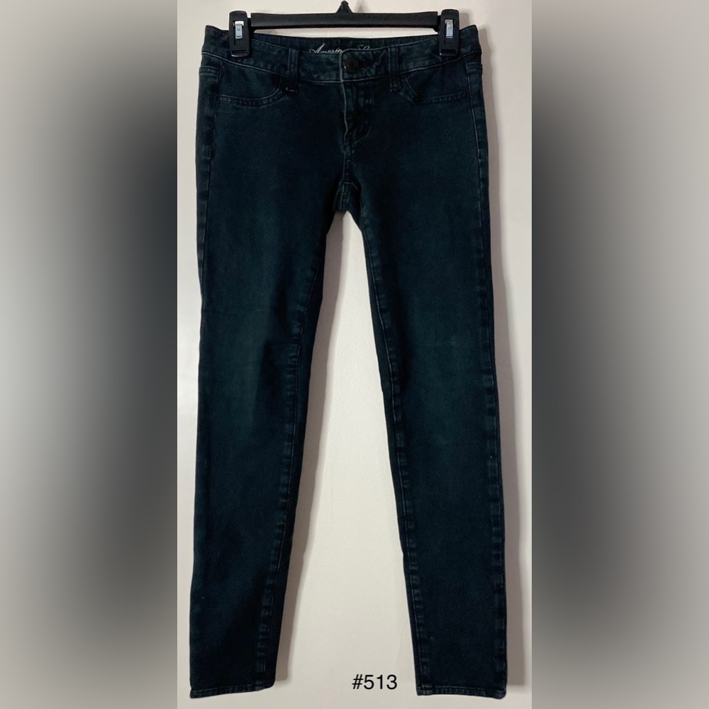 American Eagle Stretch Jegging Black Sz 4